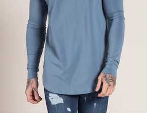 Camiseta de Manga Larga con Textura Waffle, Personalizada con Relieve, para Hombre, Diseño Sólido, 100% Poliéster, Estilo Urbano, Resistente a las Arrugas - Product Image 6