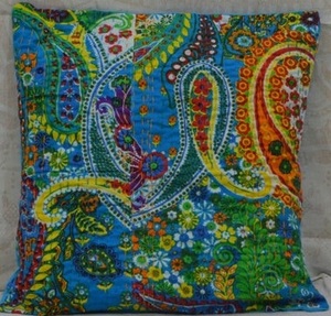 Manufacture Export Designer Cotton Kantha Cushion <b>Cover</b> for Couch <b>Sofa</b> <b>Chair</b> Cotton Linen Decorative Pillows Cushion <b>Covers</b> - Product Image 1