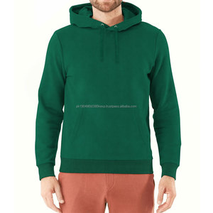 Sudaderas con Capucha para Hombre, 100% Algodón Grueso, Estilo Urbano Verde, Fabricación de Ropa de Invierno Personalizada, Tinte Liso, Venta al Por Mayor - Product Image 1