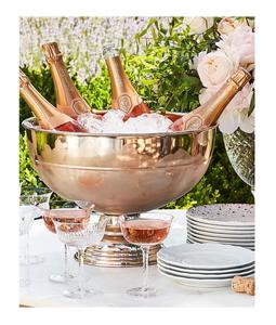 Baignoire à bière en métal fait à la main en fer, design poli miroir antique Baignoire à glace décorative en acier inoxydable pour bouteilles de bière - Product Image 1