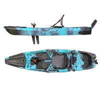 Kayak de pêche à pédales ITOY 3,2 m en plastique PE durable, résistant à l'eau, pour 1 personne, couleur personnalisable, garantie 3 ans