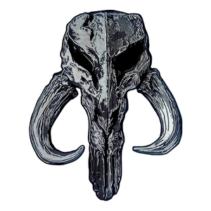 Patchs brodés thermocollants en forme de cœur de crâne de Mythosaure pour vestes, chemises, chapeaux et vêtements de moto - Taille et couleur personnalisées - Product Image 1