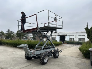 Máquinas cosechadoras de manzanas Orchard con mecanismo de tijera Plataforma de recolección de frutas Venta en componentes de cojinete de engranaje de motor central - Product Image 3