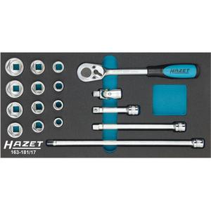Hazet 3/8'' (17pcs.) Set with <b>Ratchet</b> <b>Sockets</b> and Accessories - Product Image 1