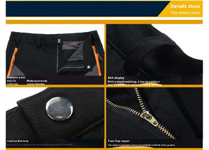 Pantalones de Trabajo Casuales, Rectos y Largos, para Senderismo, Campismo y Actividades al Aire Libre, con Múltiples Bolsillos, Ropa de Trabajo, Pantalones de Seguridad para Hombre - Product Image 3