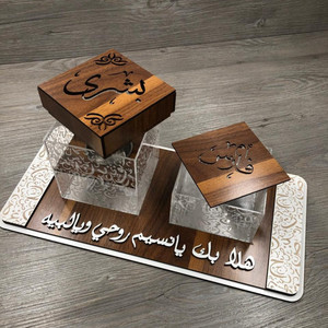 Ramadan Eid Gift New Arrival Wooden Bakhoor <b>burner</b> Tray Incense <b>burner</b> <b>Wood</b> Craft <b>for</b> Home Decoration Made in Vietnam - Product Image 2