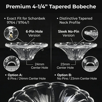 Bobeche en verre conique écologique de 4,25 pouces pour lustre Schonbek 9764 9764/1 La Scala Bagatelle, pièces de rechange pour bol de lustre