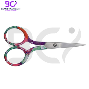 Ciseaux à cuticules professionnels avec manche coloré, pointes fines de précision pour un travail détaillé de manucure et de pédicure - Product Image 2