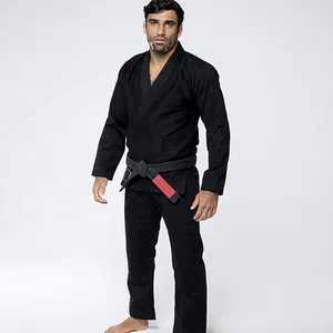 黑色Bjj Gi定制巴西柔术制服，高品质图案设计，刺绣Bjj Gis价格便宜