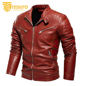 Chaqueta de cuero para hombre de la mejor calidad, nueva chaqueta de cuero a la moda para hombre, chaquetas de cuero Tessuto de estilo universitario clásico transpirable - Product Image 1