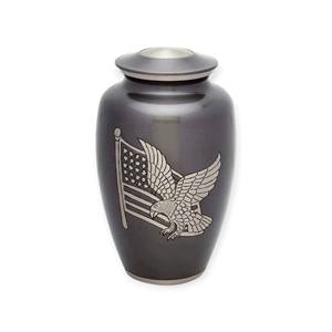 Urne funéraire noire moderne avec motif de feuilles minimaliste et couvercle doré pour un hommage élégant - Product Image 6