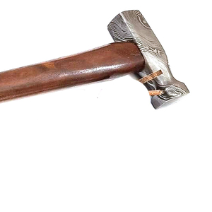 Marteau en acier Damas fait main avec une poignée en bois à prise ferme, durable pour l'atelier et l'utilisation en bricolage, conception personnalisable OEM - Product Image 1