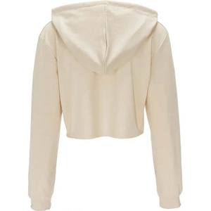 Logo personnalisé haut court à manches longues respirant Gym Fitness 100% coton couleur unie pull vêtements d'hiver sweats à capuche pour femmes - Product Image 2