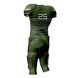 Venta caliente de los hombres de alta calidad de fútbol americano uniforme transpirable de manga corta conjuntos de ropa deportiva - Product Image 3