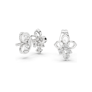 Boucles d'oreilles élégantes en diamants de laboratoire 0,082 ct, clarté VVS-VS EF, or 18 carats, 14 carats, 10 carats et argent 925, or rose, or jaune, or blanc - Product Image 5