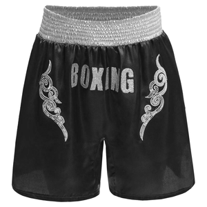 <b>Kids</b> Boys Boxing Trunks Martial Arts Sequins <b>Boxer</b> <b>Shorts</b> Bjj Muay Thai Elastic Waistband Satin Sports Fight Grappling <b>Shorts</b> - Product Image 6