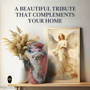 Handcrafted Aluminum Cremation <b>Urns</b> with Meena Coating <b>Large</b> (220 cu in) & Keepsake (3 cu in Engravable Metal cremation <b>urns</b> - Product Image 4