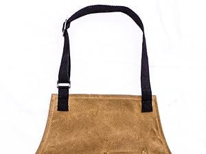 Delantal de soldadura de cuero partido resistente ignífugo ropa de trabajo cuero resistente al calor delantal de soldadura - Product Image 5