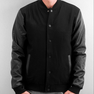 Wholesale Customizable Varsity Jackets with Stand Collar Blank Letterman Design for Men CollegeBaseballjacket for men - Product Image 1