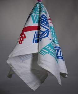 100% Organic Cotton <b>Tea</b> <b>Towel</b> Set Disposable Quick-Dry Eco-Friendly Hypoallergenic Custom Printed Square Floral Design Kitchen - Product Image 5