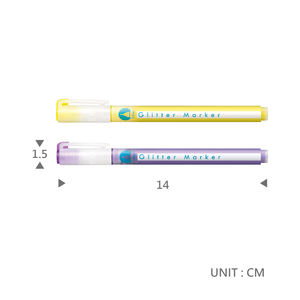 SIMBALION Direct 0.5mm Glitter Water-Based Fiber Tip Marker Pen Set Art Markers PLA Non-Erasable Fine Line Model <b>DI</b>-GT6/S - Product Image 2