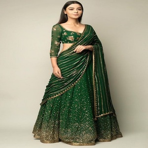 ผู้ผลิต Lehenga Choli ผ้าไหม Zari และกระดาษงานออกแบบงานแต่งงานและปาร์ตี้ล่าสุดที่สวยงามจากอินเดีย - Product Image 3