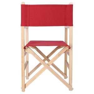 Sedia da regista WELL HOME, sedia da giardino in legno di faggio con finitura verniciata e tela granata, misure 51x46x86 cm - Product Image 5