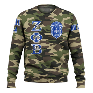 Sweat-shirt à col rond bleu Zeta Phi Beta Sorority 1920 pour femmes, vêtements grecs brodés - Product Image 1