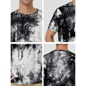 Camisetas de manga corta casuales con estampado deportivo de diseño sólido y de la mejor calidad, con impresión digital, etiqueta privada y efecto tie-dye. - Product Image 6