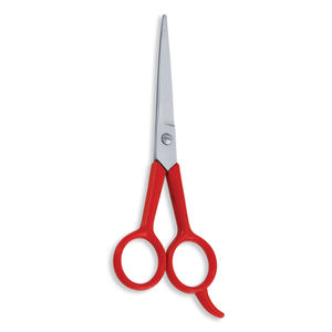 Tijera de corte de pelo con mango de agarre de Color rojo con Cuchillas de acero afiladas tijeras de peluquería tijera de corte de pelo de acero metálico - Product Image 6