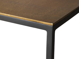 Ensemble de table d'appoint en métal de style traditionnel Table d'appoint de canapé au design unique avec dessus rectangulaire pour meubles de salon et de chambre à coucher - Product Image 3
