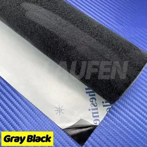 Premium Factory Plush Material Self-adhesive Black Suede Velvet Vinyl Foil/black Velvet Foil/black Interior Sticker 1.49*15m