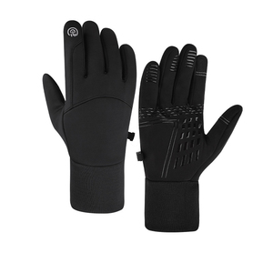 Gants de moto d'hiver unisexes durables à doigts entiers avec sangle de poignet réglable à paume renforcée et rembourrage absorbant les chocs - Product Image 2