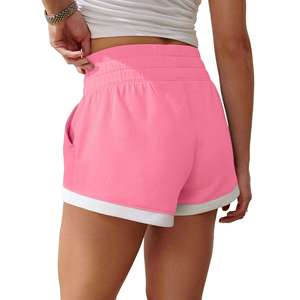 Pantalones cortos de fitness de algodón 100% para mujer, pegatina de logotipo personalizable, diseño de patrón caliente transpirable, pantalones cortos de entrenamiento para mujer - Product Image 5