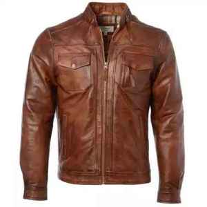 Wholesale New Style Distressed Genuine Lambskin Top Quality Material Wholesale Price Causal Leather <b>Jackets</b> For <b>Men</b> - Product Image 3