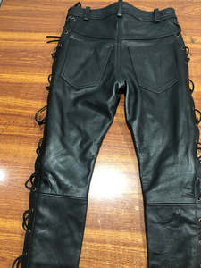 100% pantalon en cuir de longueur régulière de haute qualité/pantalon en cuir de qualité supérieure à séchage rapide - Product Image 5