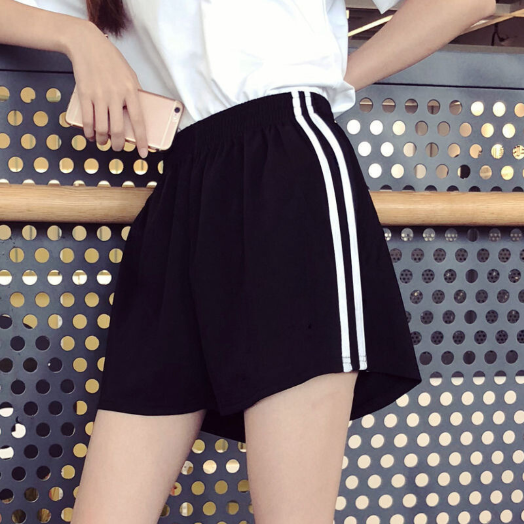 Short femme à deux barres