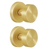 Boutons de porte factices dorés poignées factices intérieures en laiton satiné cristal pour hall et placard bouton de porte en verre non verrouillable
