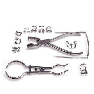 Kit d'isolation dentaire professionnel avec barrage en caoutchouc pour l'endodontie – Système manuel de barrage en caoutchouc dentaire avec cadre, poinçon et forceps par MI - Product Image 3