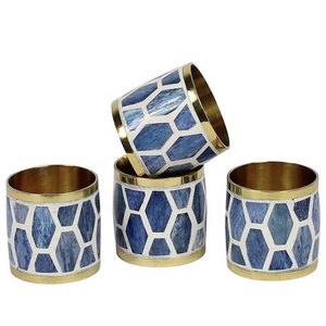 Stock du fabricant direct anneaux de serviette en laiton fabriqués à la main porte-anneaux de serviette en os le plus vendu pour la table à manger - Product Image 1