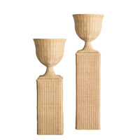 Meilleure vente 2023 rotin jardinière Pot en osier jardinière conteneurs Pots de fleurs et jardinières décoration de la maison fait à la main du Vietnam