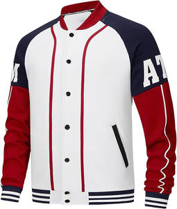 Chaquetas universitarias unisex de moda al por mayor chaquetas con logotipo de diseñador personalizado chaqueta de béisbol informal Letterman abrigo de algodón - Product Image 2