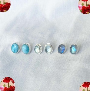 High Quality Arizona Turquoise Round Shape Stone Earring 8 mm in Size Awesome 925 Sterling Silver Stud Earring for Marriage Day - Product Image 5