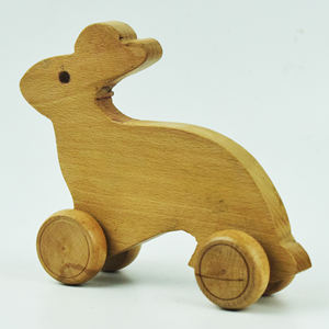 ของเล่นกระต่ายทำจากไม้สำหรับตกแต่งโต๊ะสำหรับเด็กวัยหัดเดินและกระตุ้นให้เดินสำหรับบ้านและสำนักงาน - Product Image 3
