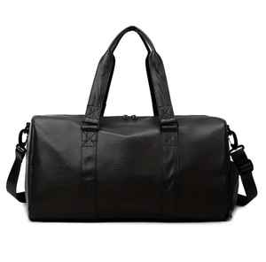 Bolso de lona deportivo de viaje de gran capacidad de diseñador elegante para hombre, bolso de hombro de cuero genuino duradero - Product Image 1