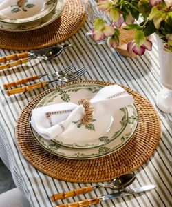 Mantel Individual redondo de ratán, productos ecológicos naturales hechos en Vietnam, decoración de mesa, mantel tejido, venta al por mayor, Moderno - Product Image 3