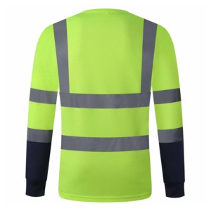 Hi Vis Safety Shirts High Visibility Knitted 100% Cotton Eco-Friendly Breathable Loose Fit Printed T-shirt for <b>Men</b> Construction - Product Image 2