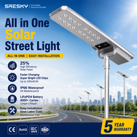 Lampes solaires à capteur SRESKY pour extérieur, panneau LED solaire pour rue, lampadaires solaires, IP66