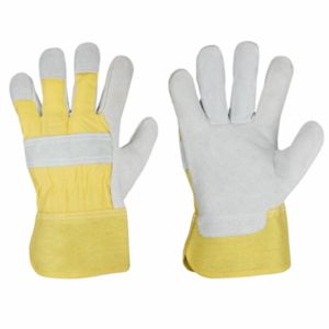 Gants de gréeur canadiens robustes en cuir de vachette fendu Excellente durabilité Sécurité réfléchissante Résistant au feu Caractéristiques anti-coupure - Product Image 1