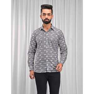 Camisa Casual de Algodón con Estampado Floral para Hombre, con Mangas Largas y Cuello Alto, 100% Transpirable, Tela Popelina y Oxford, ODM OEM - Product Image 1